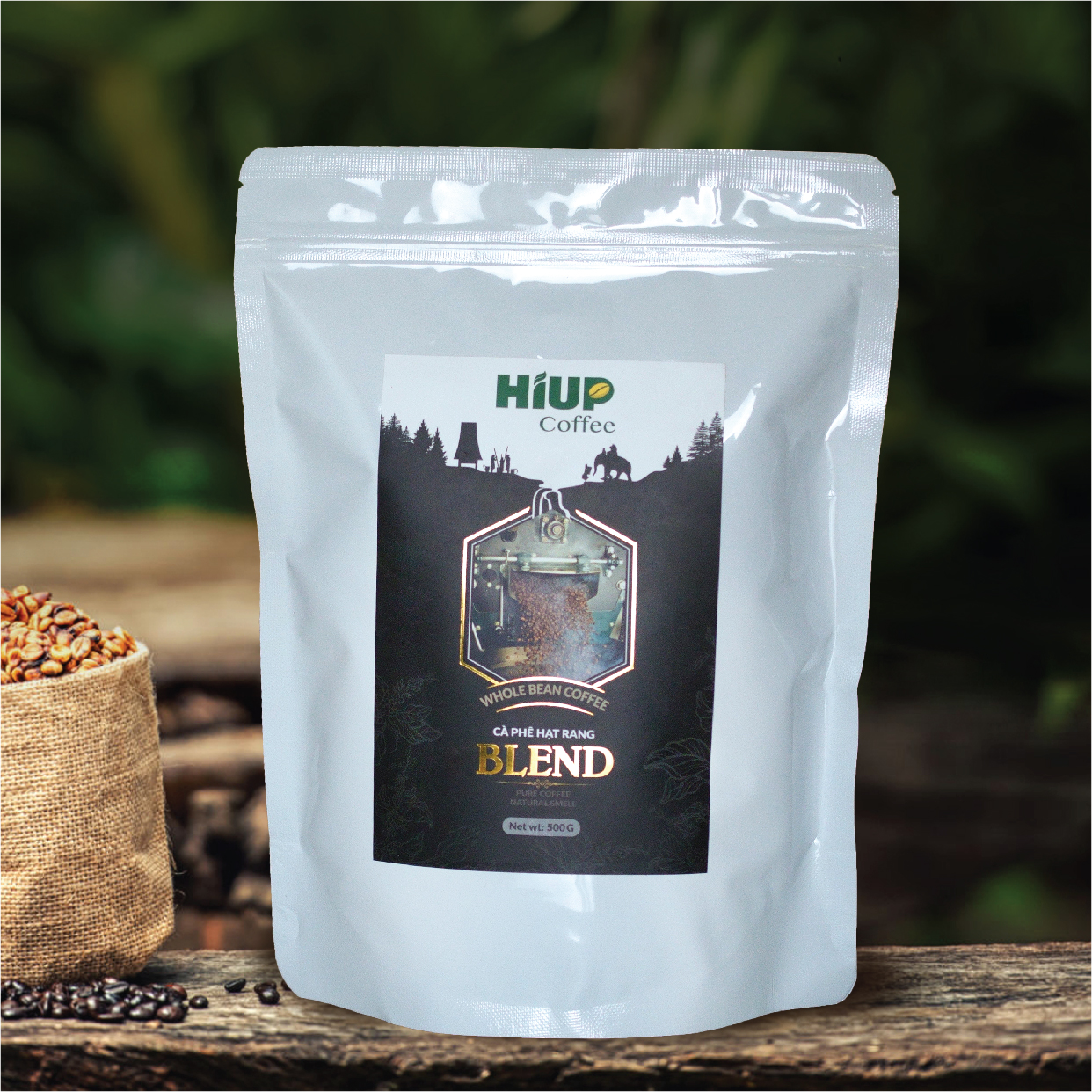 Cà phê hạt rang Blend Hiup Coffee 500g